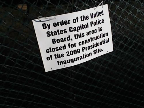Inauguration Capitol Sign