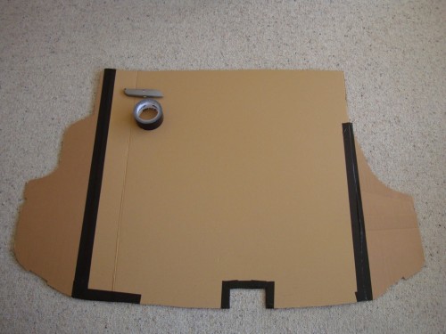 Duct Tape Cargo Mat In Progress