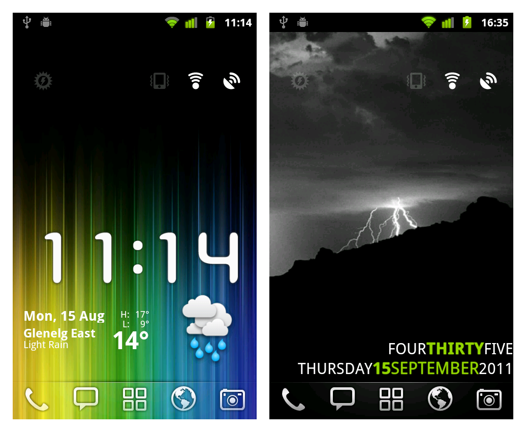 Nexus S Home Screens