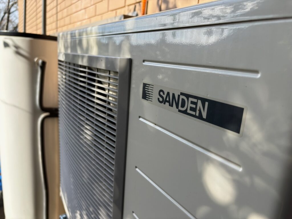 A Sanden heat pump water heater