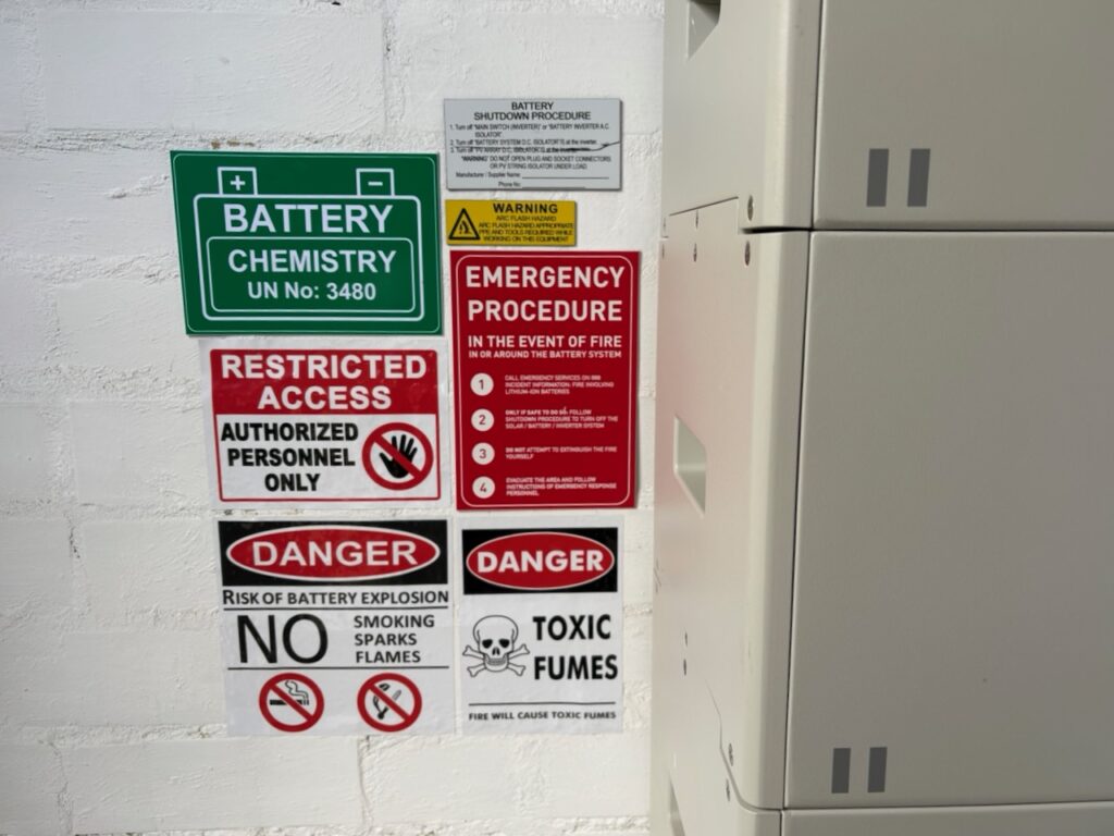 A BYD HVM Battery and an Impressive Assortment of Warning Stickers