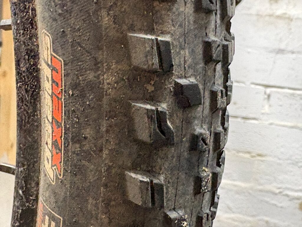 A 27.5x2.2" Maxxis Rekon Race 3C MaxxSpeed on a Stan's Crest Mk3 rim