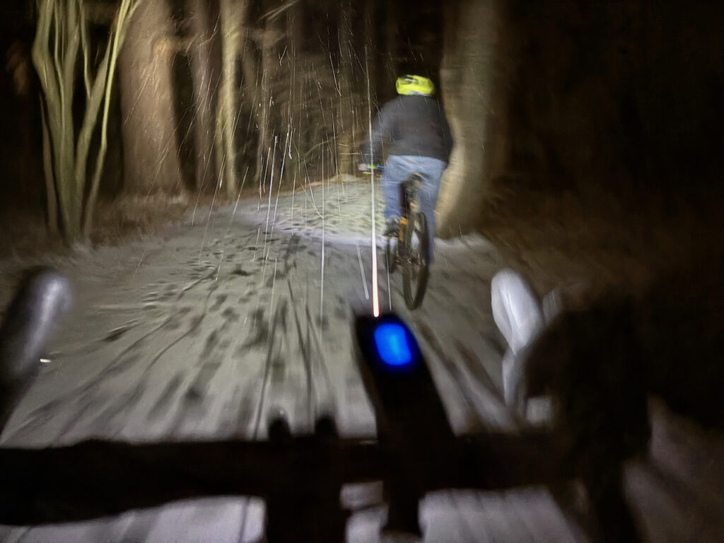Junebug on S-Works Renegades in the snow
